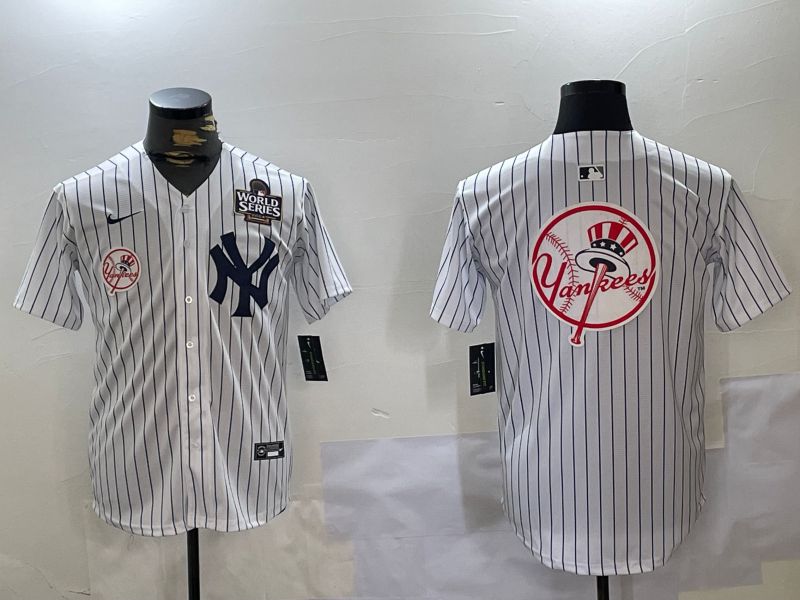 Men New York Yankees Blank White stripe Game 2024 Nike MLB Jersey style 10271